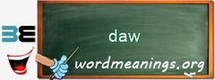 WordMeaning blackboard for daw